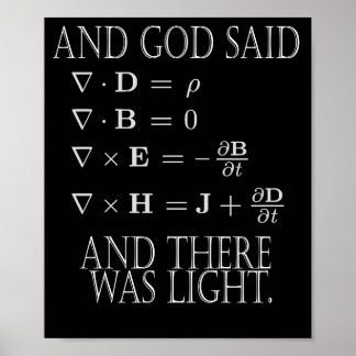 And God Said Maxwell Equation Poster