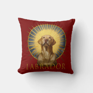 And God sent a Labrador Funny art  Throw Pillow