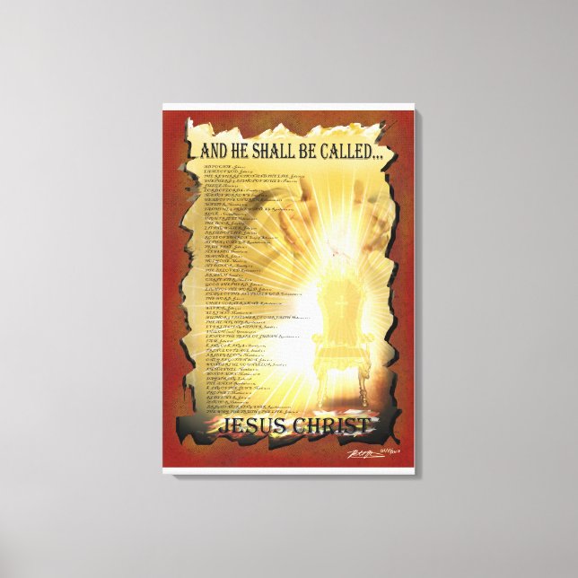 AND HE SHALL BE CALLED... CANVAS PRINT (Front)