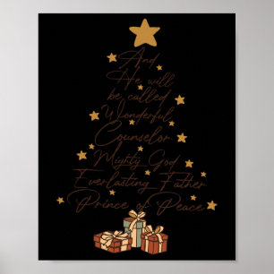 And He Will Be Called Jesus Christmas Tree Christi Poster
