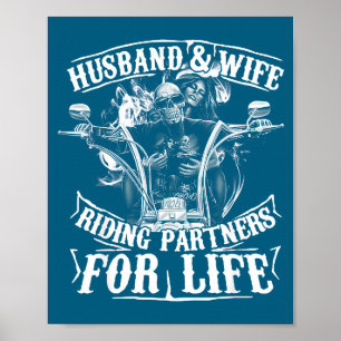 And Husband Wife Riding Partners Life Poster