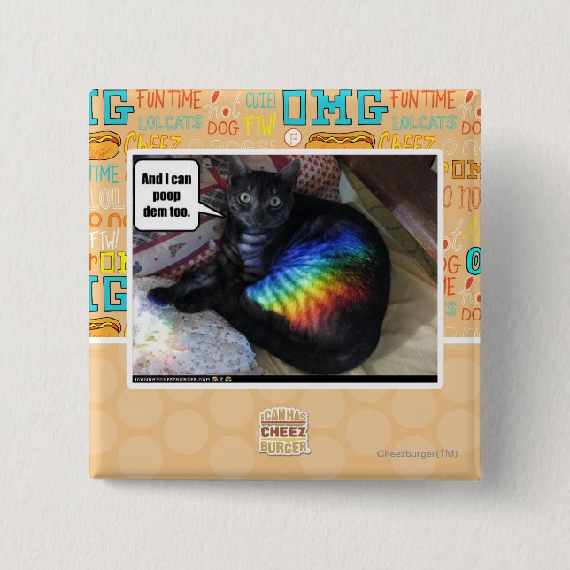 And I can poop dem too. 2 Inch Square Button (Front)