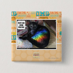 And I can poop dem too. 2 Inch Square Button