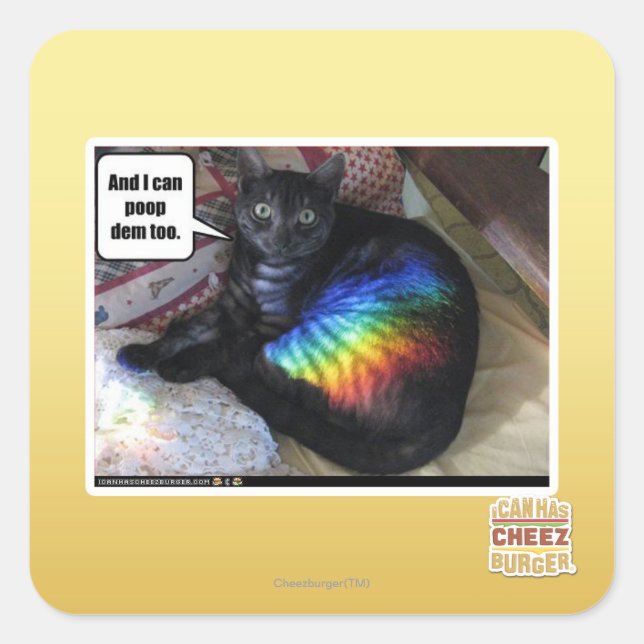 And I can poop dem too. Square Sticker (Front)