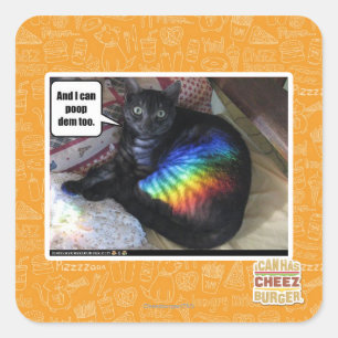 And I can poop dem too. Square Sticker