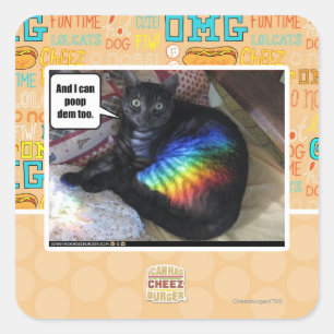 And I can poop dem too. Square Sticker