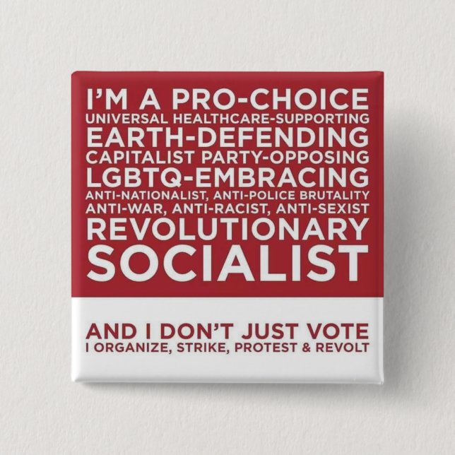 And I don't just vote 2 Inch Square Button (Front)