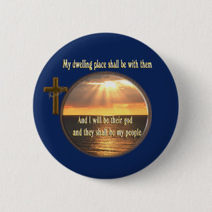 And I shall be their God 2 Inch Round Button