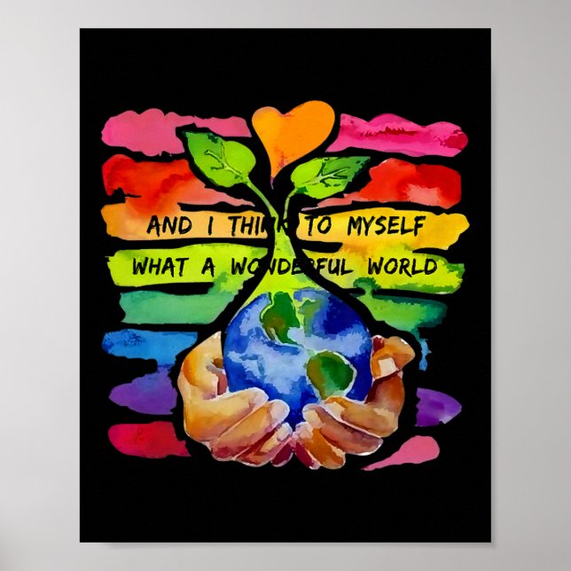And I Think To Myself What A Wonderful World Earth Poster (Front)
