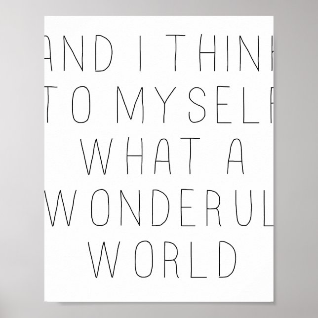 and i think to myself what a wonderful world  poster (Front)