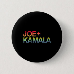 And Kamala Bold Retro Rainbow Pride Biden Harris 2 Inch Round Button