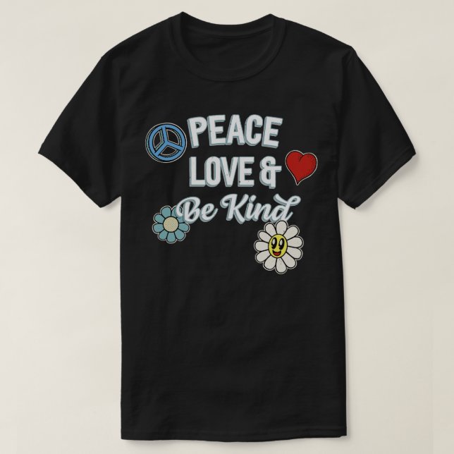 And Kindness Hippie Retro T-Shirt (Design Front)