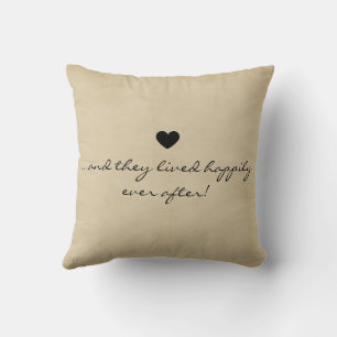 And Lived Happily Ever After Medieval Aged Scroll Throw Pillow