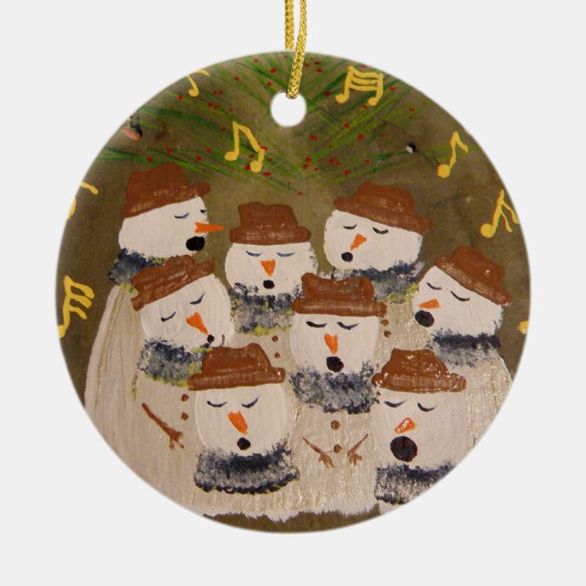 and most of the choir sings ceramic ornament (Front)