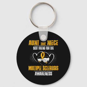 And Niece Best Friend Of Life Multiple Sclerosis Keychain