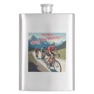 And Now I Drop The Hammer Woman Cycling Hip Flask