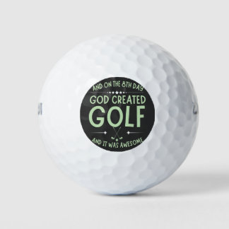 And On 8th Day God Created Golf Funny Bible Verse Balls