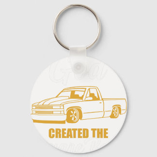 and on the vintageth day god creared the square bo keychain