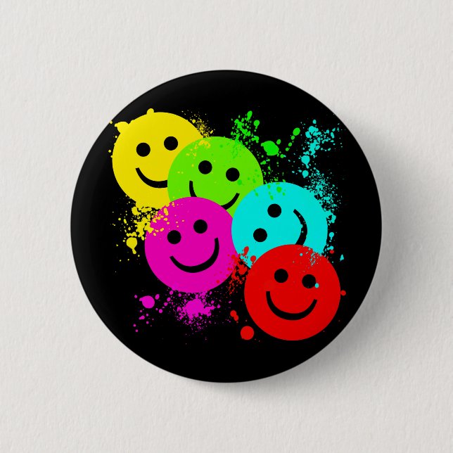 AND PAINT SPLATTER 2 INCH ROUND BUTTON (Front)