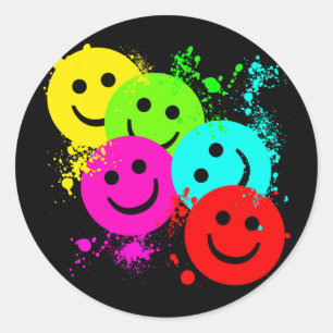 AND PAINT SPLATTER CLASSIC ROUND STICKER