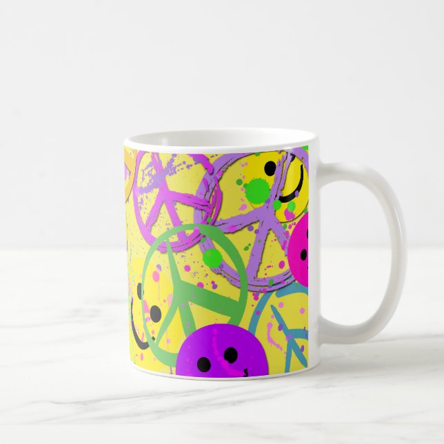 AND PEACE SIGNS COFFEE MUG (Right)