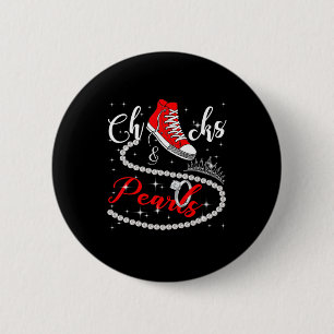 And Pearls 2024 Kamala Harris 2024 Vote President  2 Inch Round Button