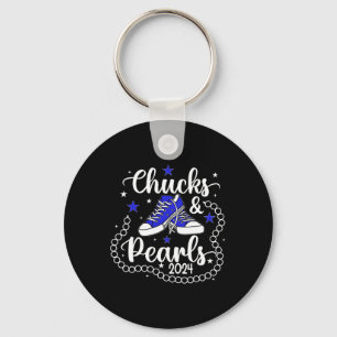 And Pearls Kamala Harris 2024 Meme Vote President  Keychain