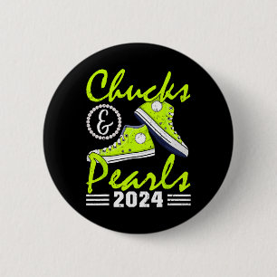 And Pearls Kamala Harris 2024 Usa Election 2024 2 Inch Round Button