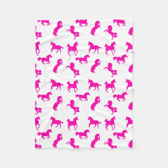And Pink Unicorns, Too! Fleece Blanket (Front)