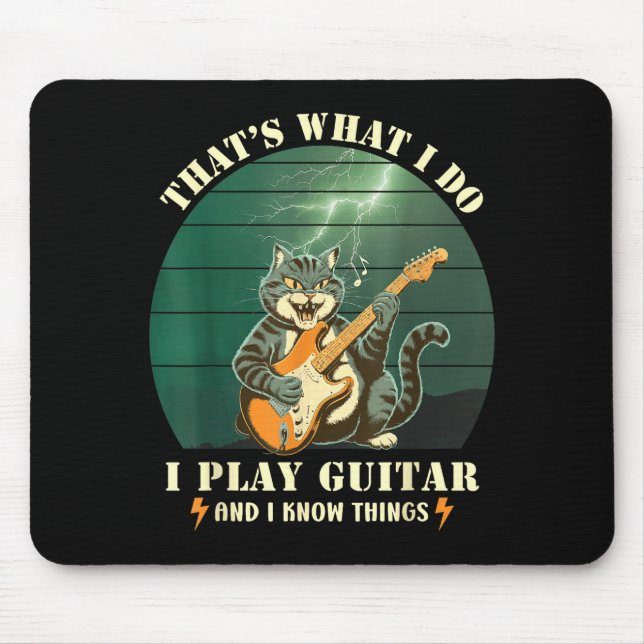 And Retro That's What Play Guitar Mouse Pad (Front)