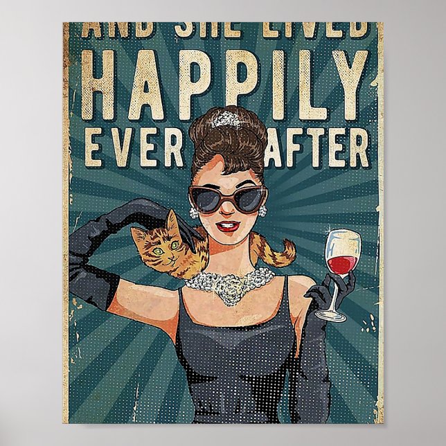 And She Lived Happily Ever After Cats Poster (Front)