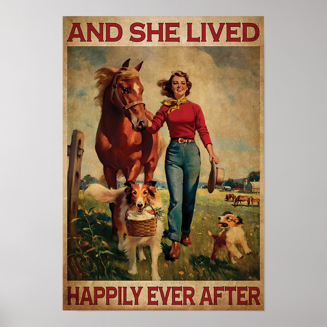 And she lived happily ever after - Home Decor Wall (Front)