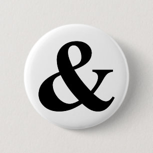 & And Sign Ampersand Logogram Symbol Icon Shortcut 2 Inch Round Button
