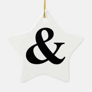 & And Sign Ampersand Logogram Symbol Icon Shortcut Ceramic Ornament