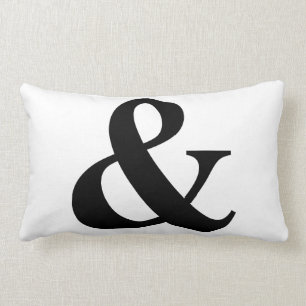 & And Sign Ampersand Logogram Symbol Icon Shortcut Lumbar Pillow