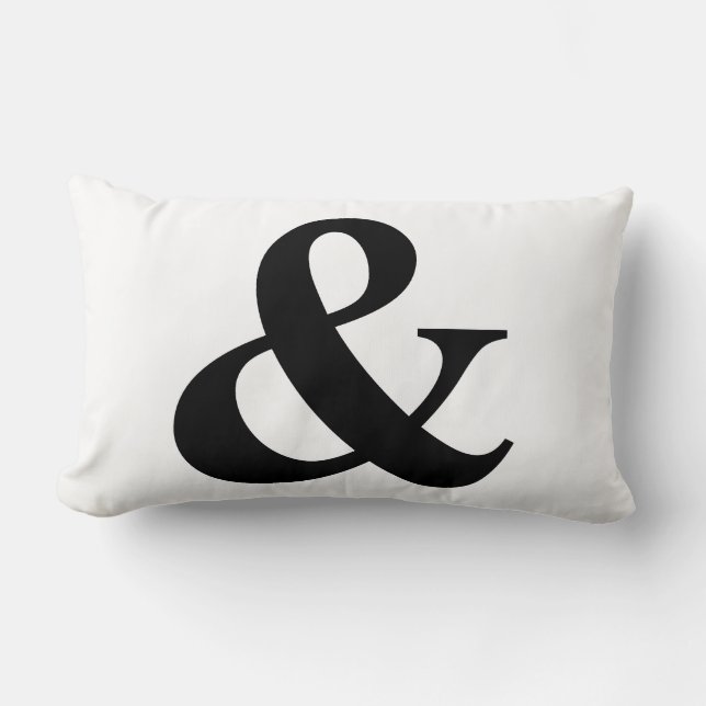 & And Sign Ampersand Logogram Symbol Icon Shortcut Lumbar Pillow (Front)