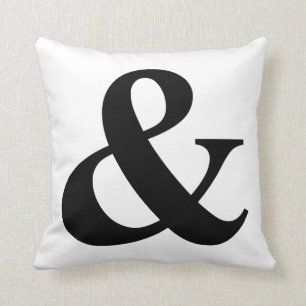 & And Sign Ampersand Logogram Symbol Icon Shortcut Throw Pillow