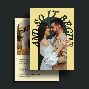 And So It Begins Arch Photo Citrus Wedding Save The Date
