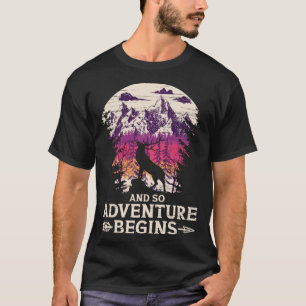 And So The Adventure Begins Camping Deer Vintage T-Shirt