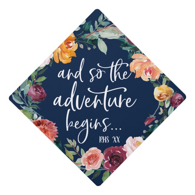 And so the adventure begins | Graduation Cap (Front)