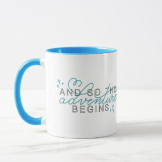 'And so the Adventure Begins' Inspirational Quote Mug