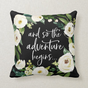 And so the Adventure begins throw pillow