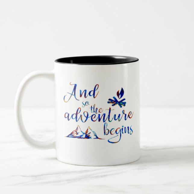 And so, the adventure begins Two-Tone coffee mug (Left)