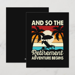 And So The Retirement Adventure Begins Holiday Card