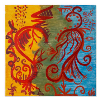 "And Sometimes We Don't Mesh" 20x20 Art Poster