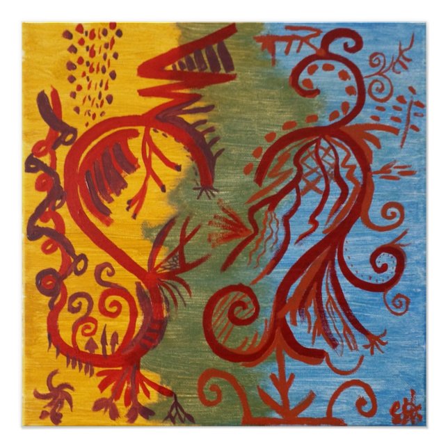 "And Sometimes We Don't Mesh" 20x20 Art Poster (Front)