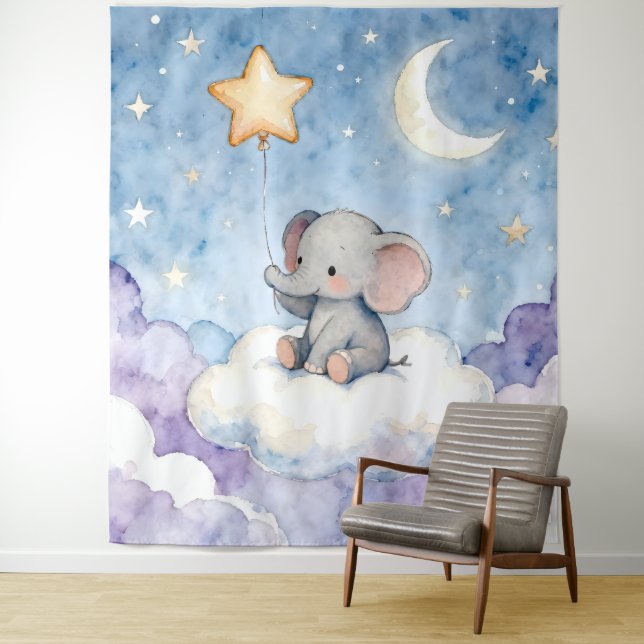 And stars extra large wall tapestry (In Situ)