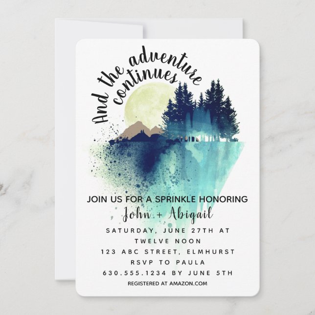 And the Adventure Continues Invitation (Front)