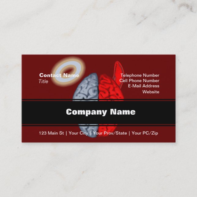 And the Battle Rages On (Good vs Evil) Business Card (Front)