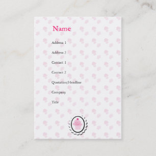 And the Cake was Pink and she was little Custom Business Card